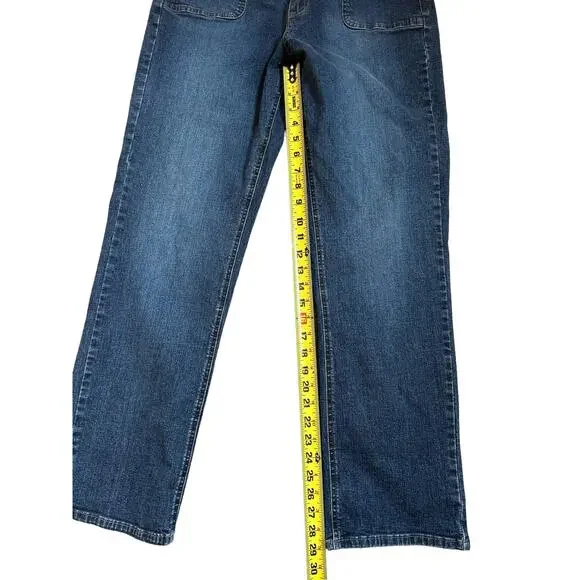 Riders Stretch Denim Blue Jeans Size 12 (32 M) Comfort No Gap Waistband - Picture 4 of 5